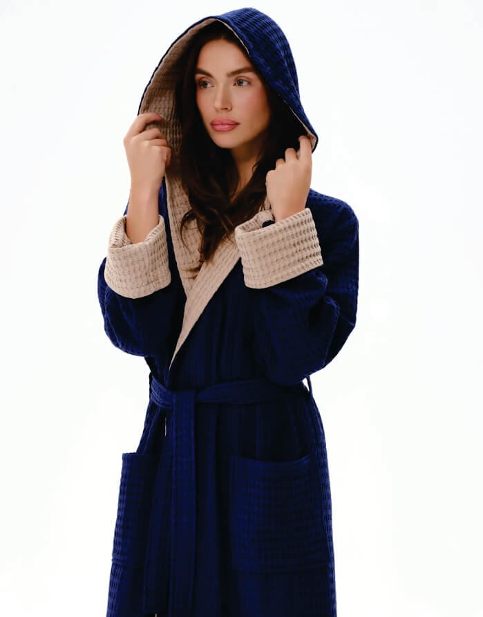 Peldmētelis "Waffle Oms Navy"