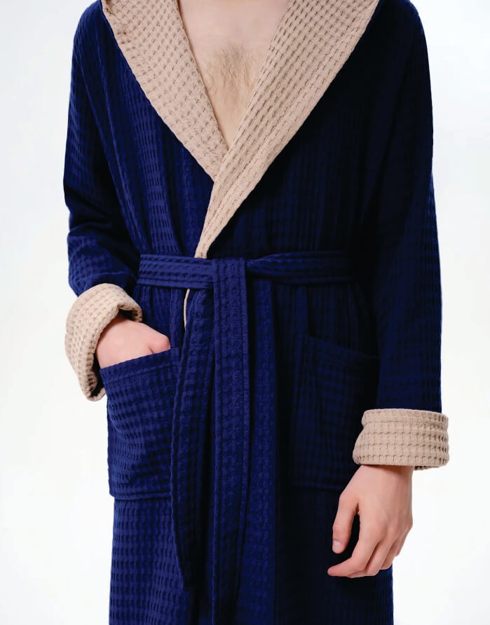 Peldmētelis "Waffle Oms Navy"
