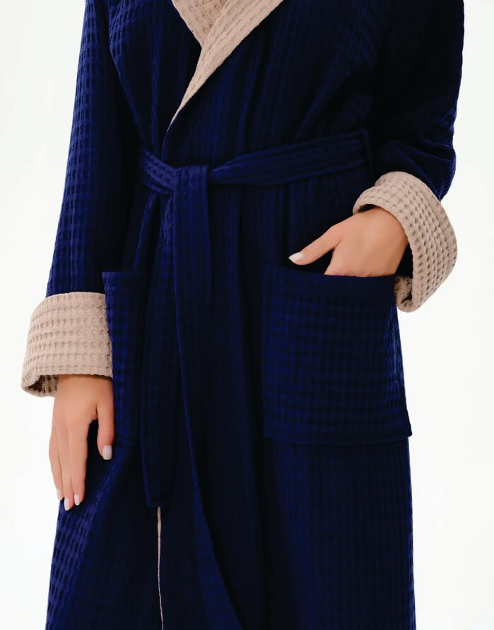 Peldmētelis "Waffle Oms Navy"