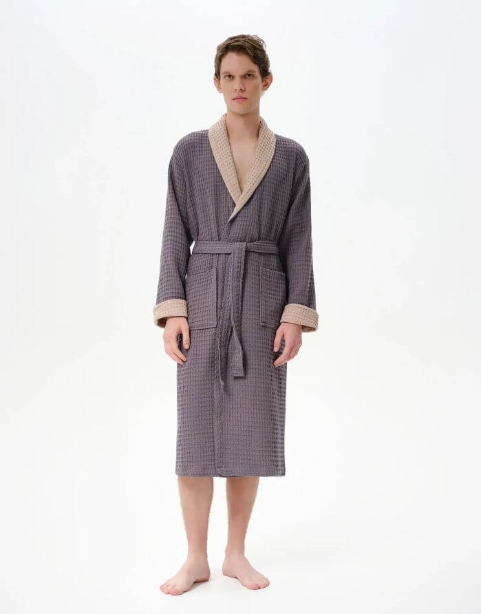 Bathrobe "Waffle Emo Dark Greyy"