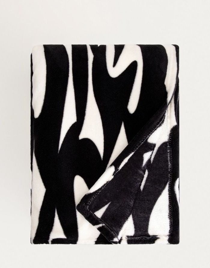 Pleds "Abstract Black" 150x200 cm