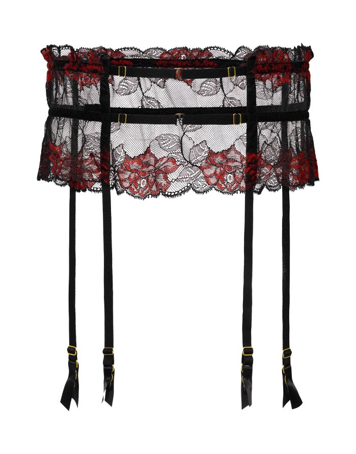 Clip-on Stockings Belt "Rose"