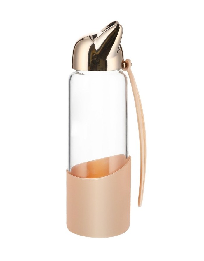 Glass Drink bottle "Foxy Pink"