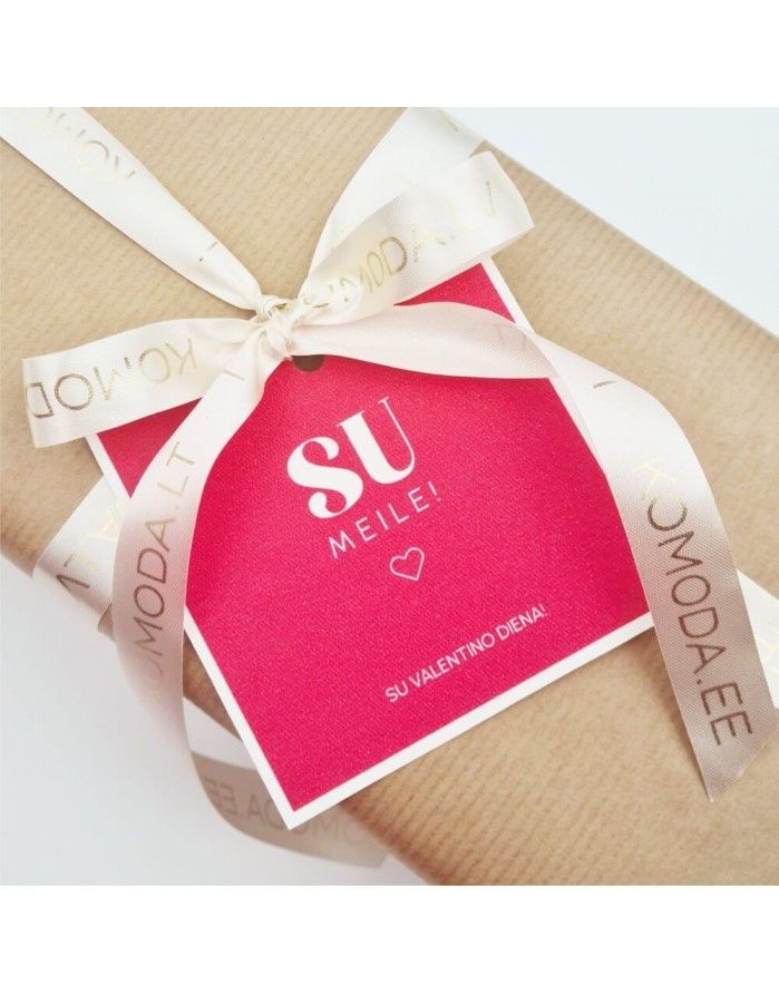 Cream ribbon + card "With Love"