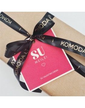 Kreminė juostelė + kortelė "Su Meile"