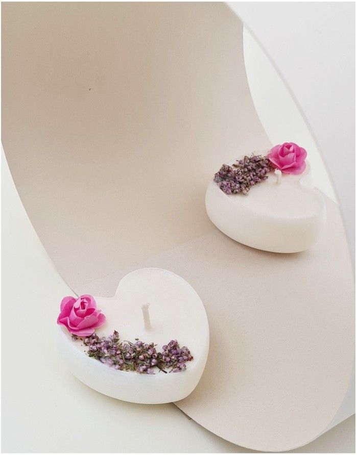Sojas vaska svece "Pink Heart"