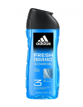 Shower gel "Adidas Fresh Endurance 3in1", 250 ml