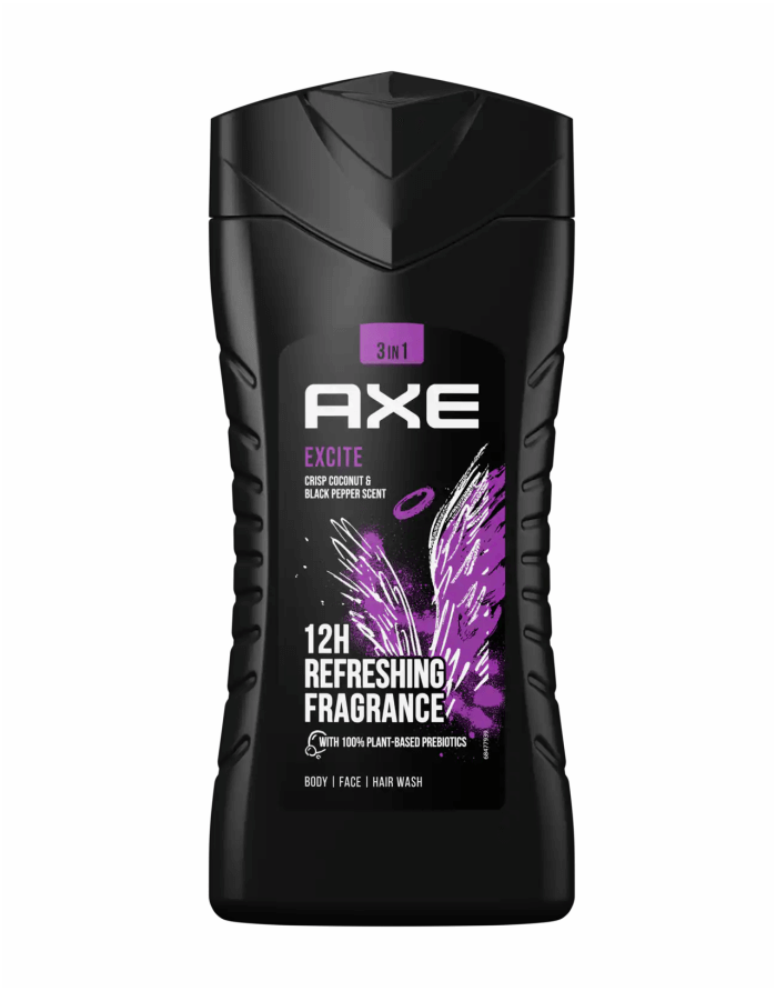 Dušas želeja "AXE Excite 3in1", 250 ml