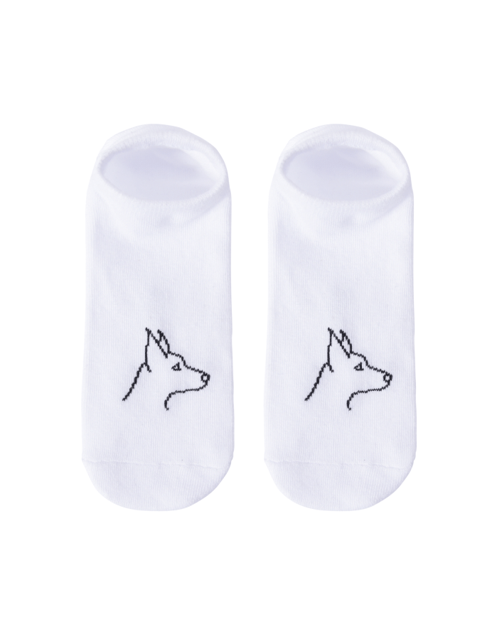 Children's socks "White Dobermann"