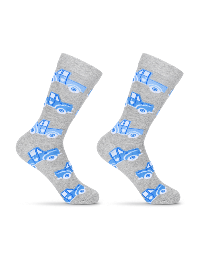 Unisex zeķes "Blue Cars"