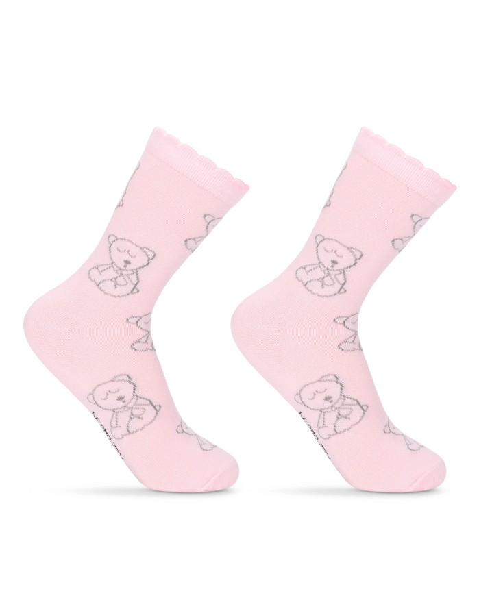 Bērnu zeķes "Pink Teddy"