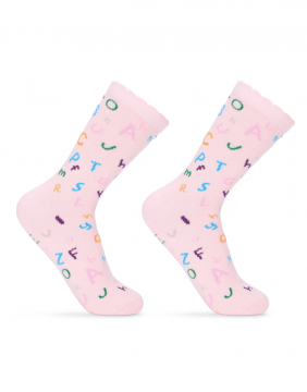 Children's socks "Pink Letters"