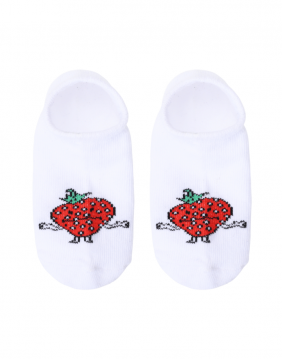 Children's socks "White Strawberries"
