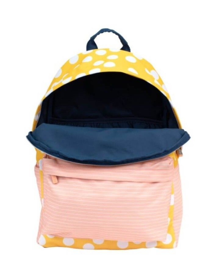 Backpack with 2 zippers Swims 2 Pink and Yellow 22 l