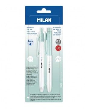Pildspalva P1 zila ar meh. zīmulis PL1 0,7 mm, +Edition Green
