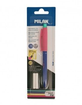 Механический карандаш PL1 0,9 мм с 2 резинками Blue-Pink