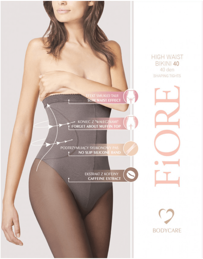 Women's Tights "High Waist Bikini" Black 40 Den