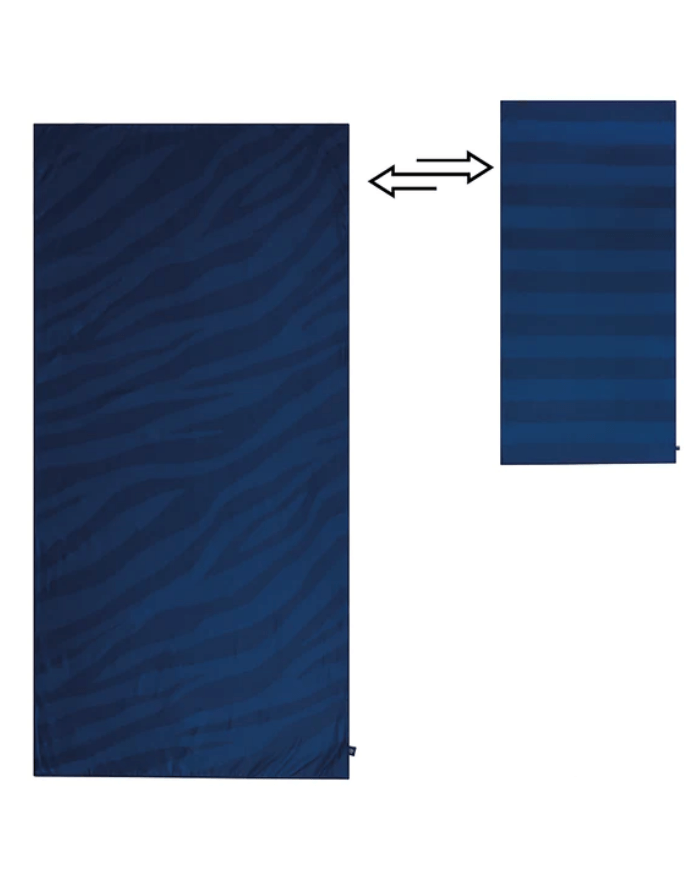 Pludmales dvielis "Blue Zebra" 180 x 90