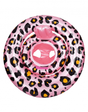Piepūšams ritenis "Pink Leopard" 0-1m.