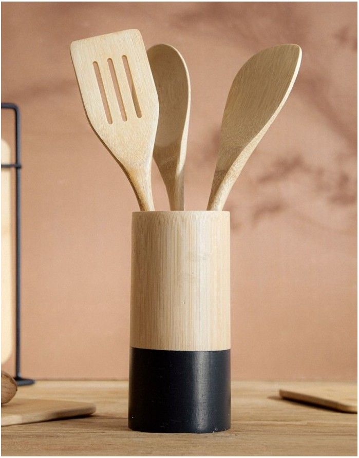 Tool set with stand "Bambou Black"