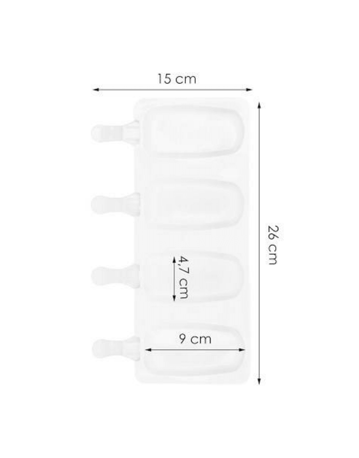 Silicone ice cream moulds