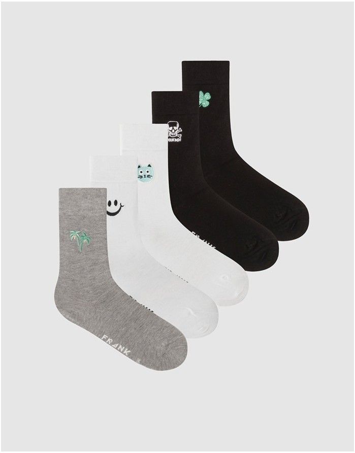 Unisex socks "Embroidered Bamboo" 5 psc