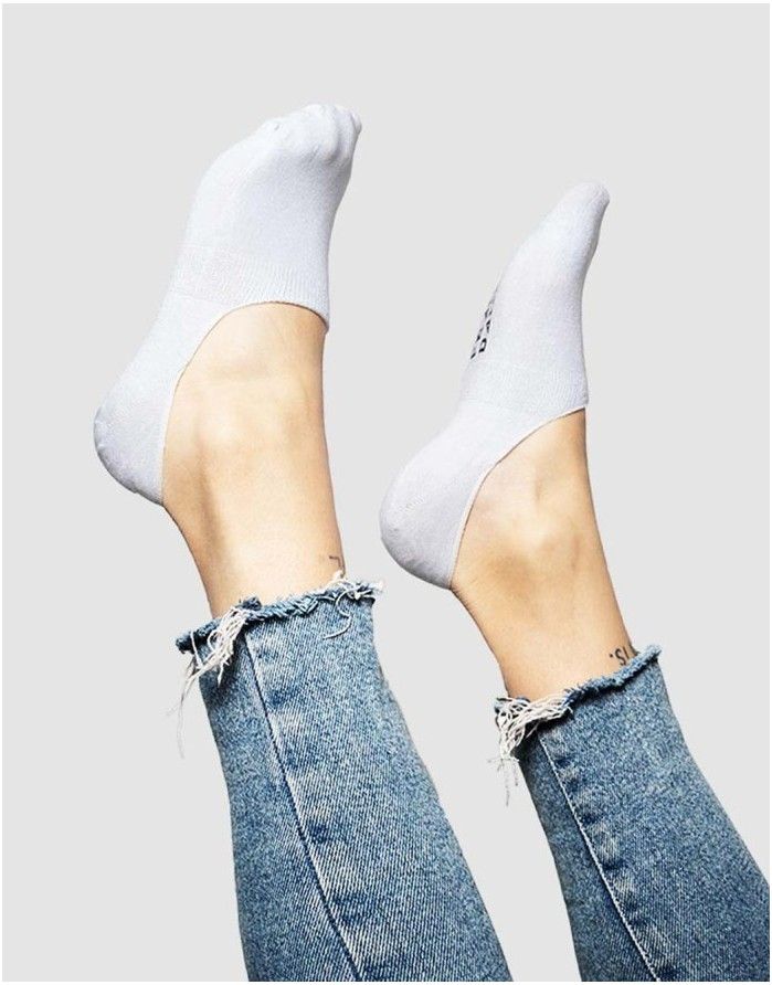 Women's socks "Bamboo Invisible White" 3 pcs
