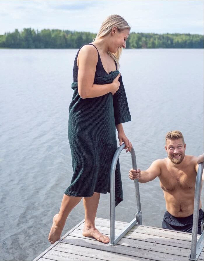 Cotton Towel "Scandinavian Black" RENTO - 4