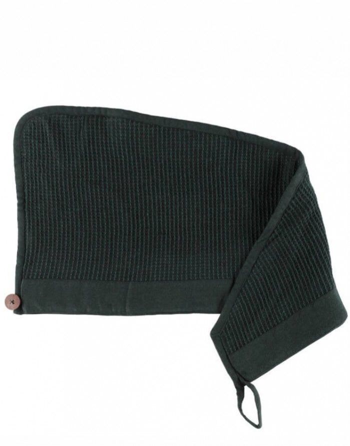 Cotton Towel - Hood "Abi Black" RENTO - 2