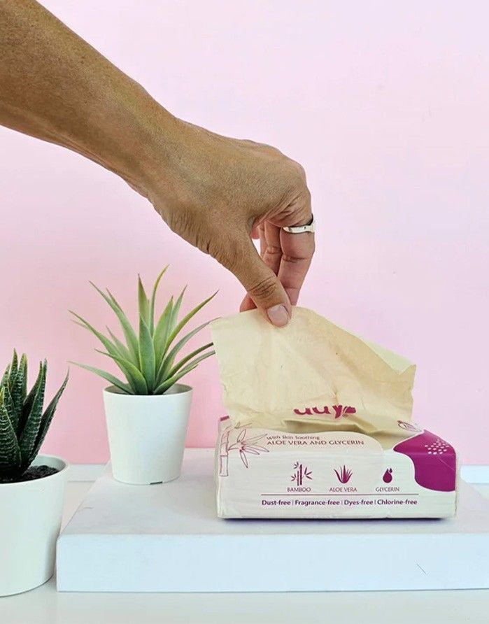 Papīra kabatlakatiņi ar alveju un glicerīnu, 100 gab GENTLE DAY - 2