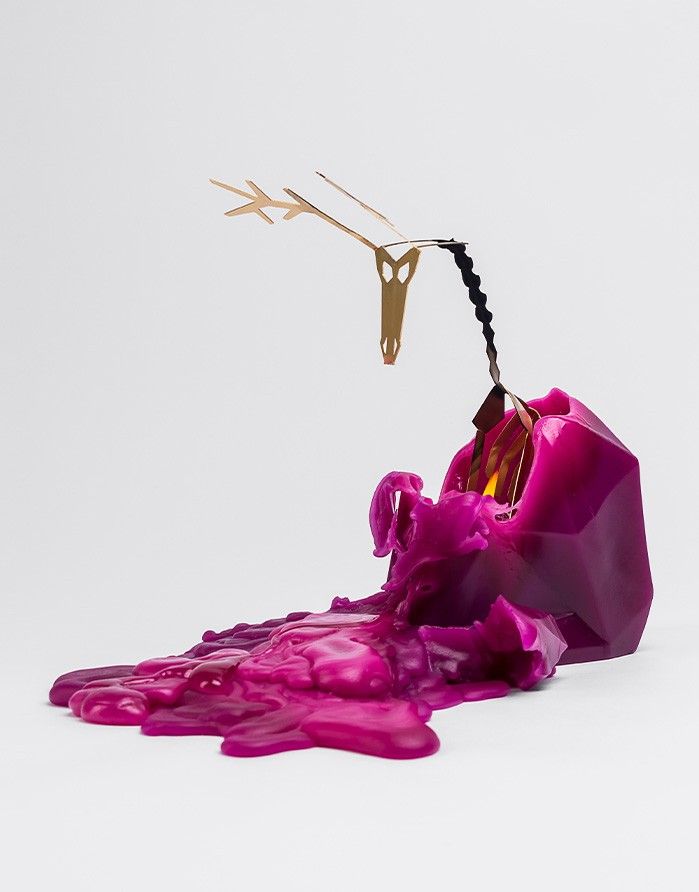 Candle PYRO PET "Dyri Burgundy" 54° CELSIUS - 1