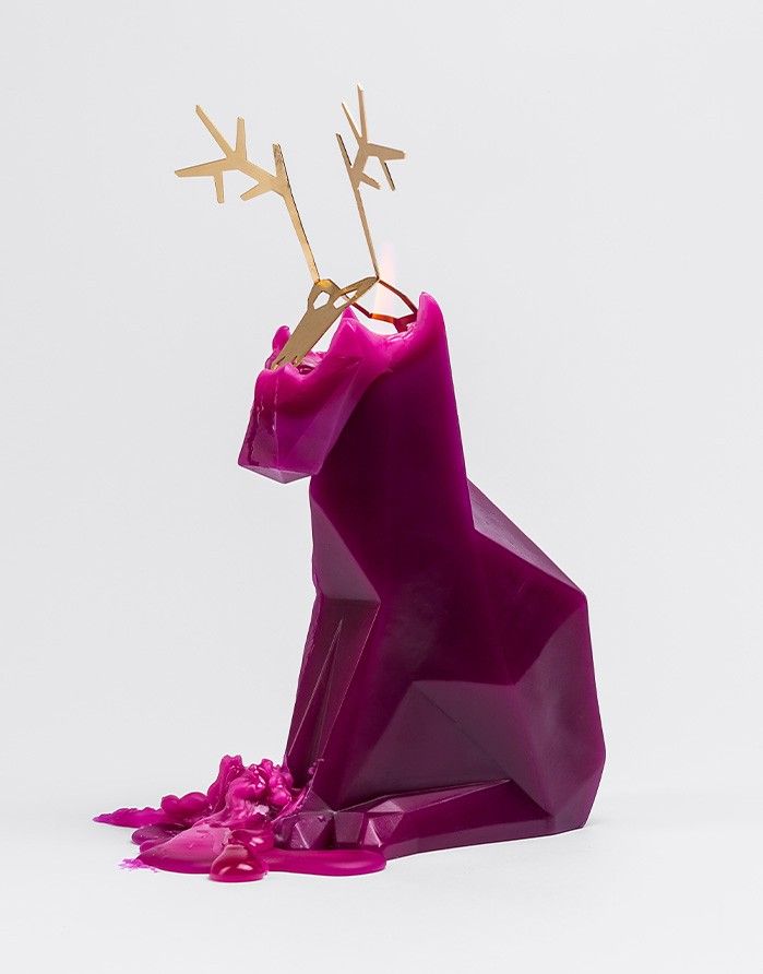 Candle PYRO PET "Dyri Burgundy" 54° CELSIUS - 4