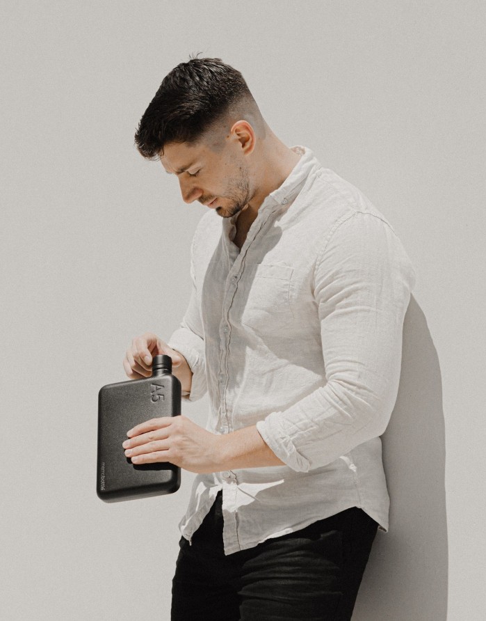 Dzeramā pudele "Memo Black A5" 1,05 ml