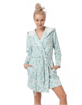 Bathrobe "Olive Blue"