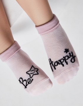Children's socks "Be Happy Pink"