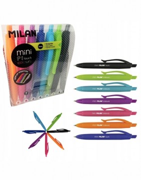 Krāsainās pildspalvas Mini Touch 7 gab