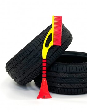 Sniega birste ar skrāpi, 60 cm