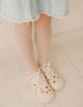 Vaikiškos pėdkelnės "Stripes Off White" 15 Den