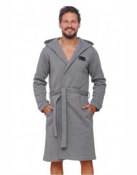 Bathrobe "Hooded  Grey"