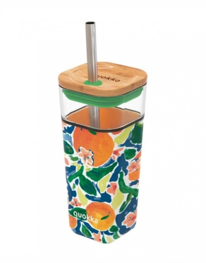 Stiklinė su šiaudeliu "Jungle Orange", 540 ml
