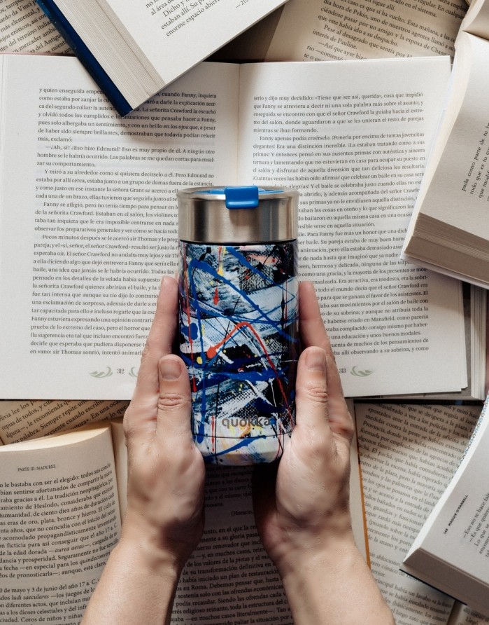 Termo puodelis "Blue Abstract", 400 ml