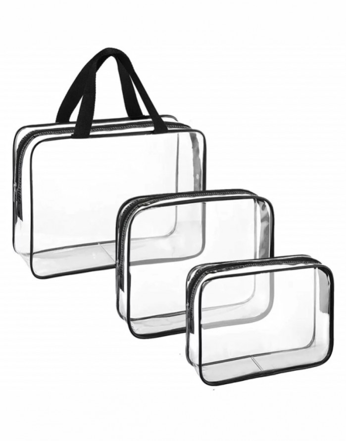 Kelioninė Kosmetinė "Clear Bag" 3vnt