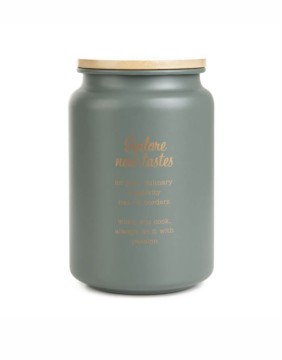 Metal container for food, with a wooden lid "Escille Explore"