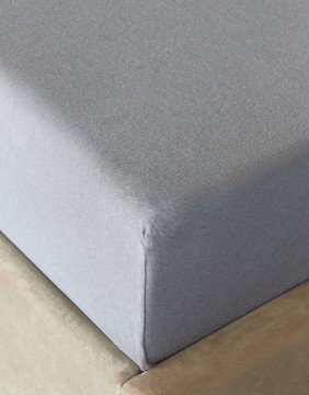 Knitted sheet with elastic "CLAIRE GRAY" 200x200 cm