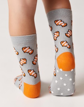 Children's socks "Fish Grey"