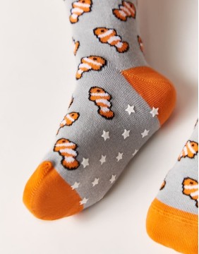 Children's socks "Fish Grey"