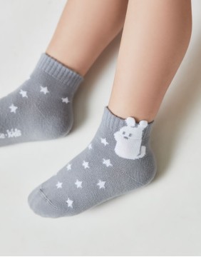 Children's socks "Bunny Grey"