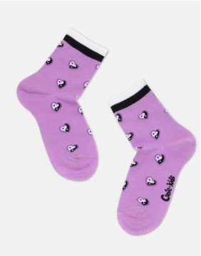 Children's socks "In/Jang Heart Violet "