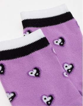 Children's socks "In/Jang Heart Violet "