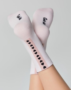Children's socks "Heart Line Pink"